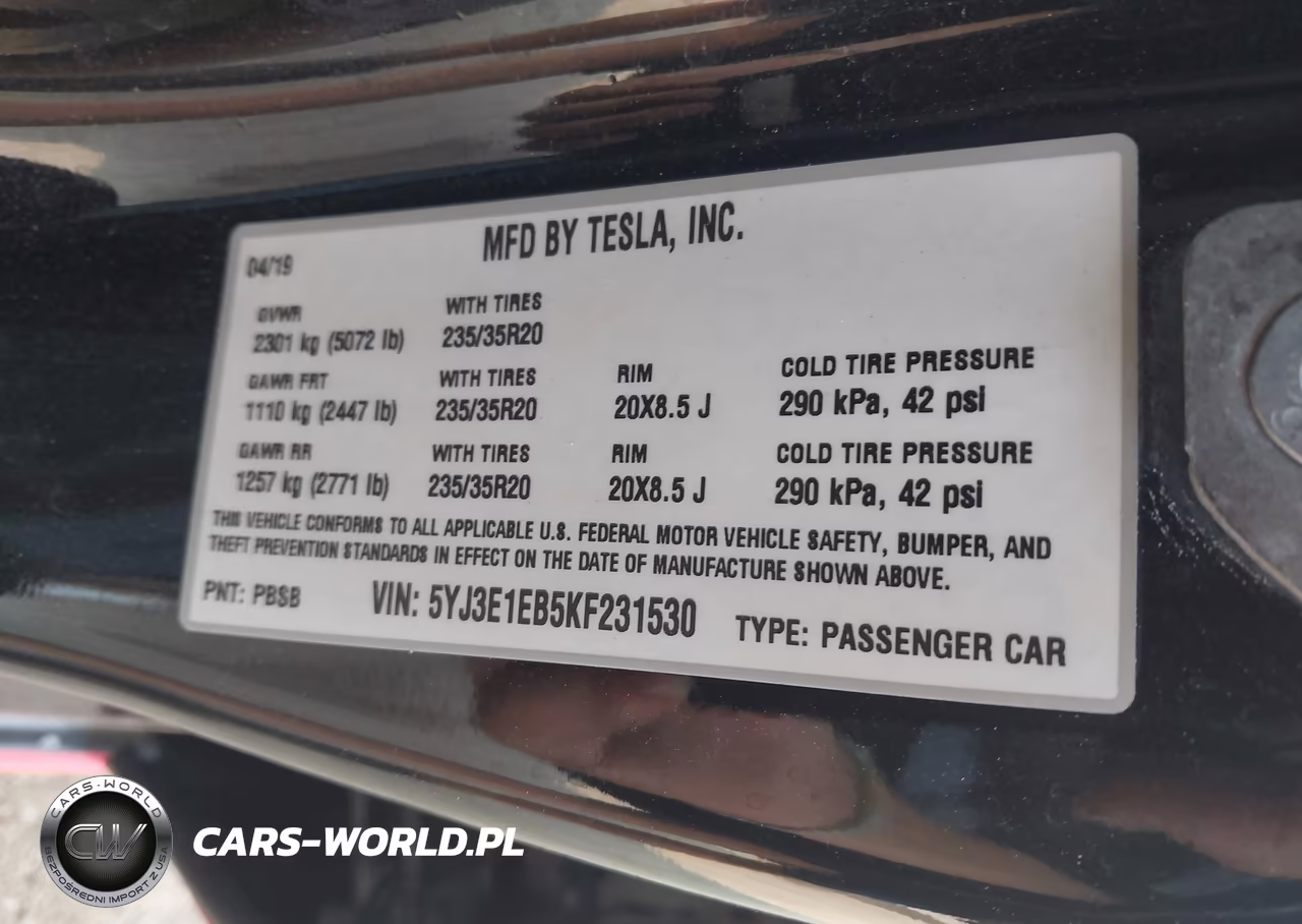2019 Tesla Model 3 Long Range-Performance VIN:5YJ3E1EB5KF231530 - 9