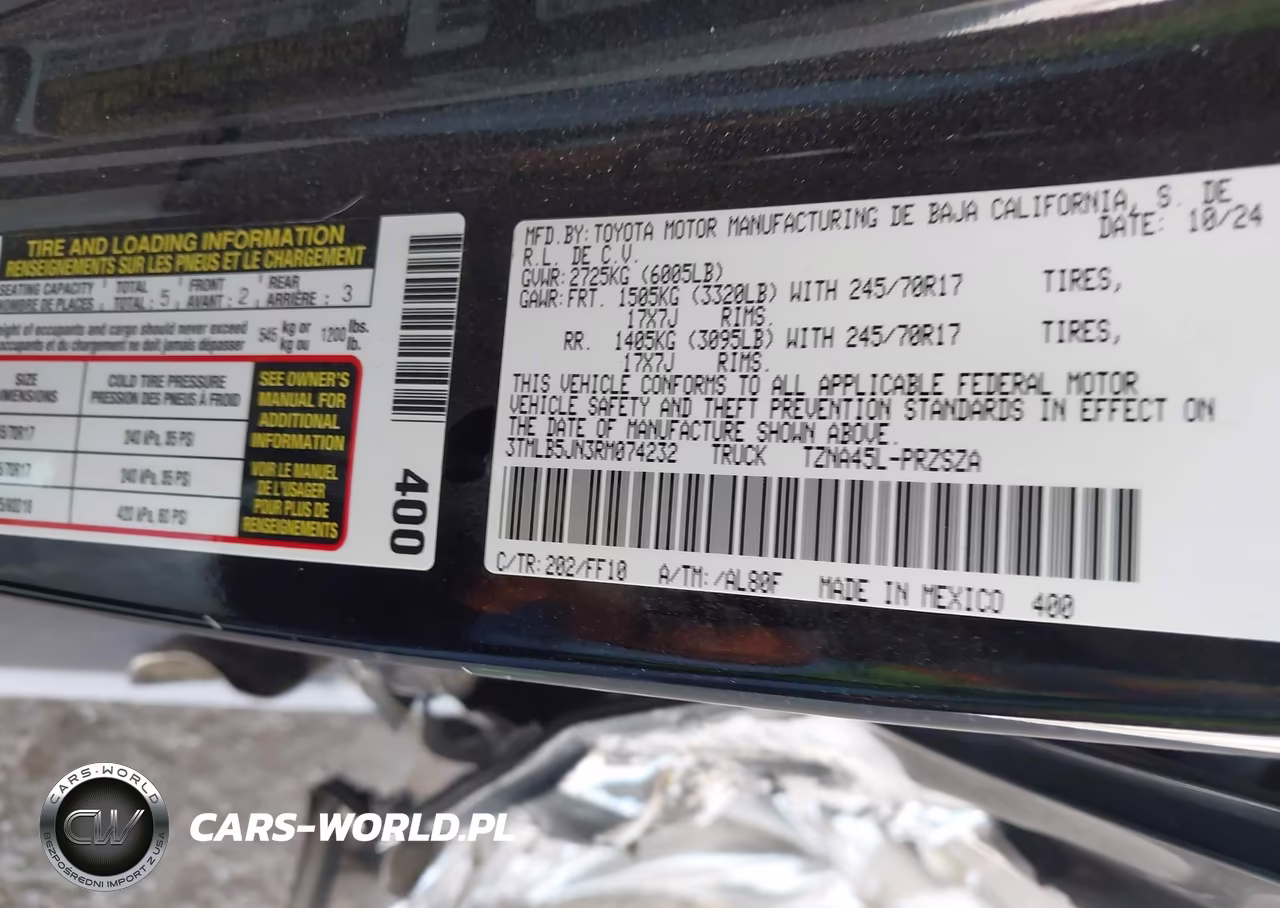 2024 Toyota Tacoma Sr5 VIN:3TMLB5JN3RM074232 - 9