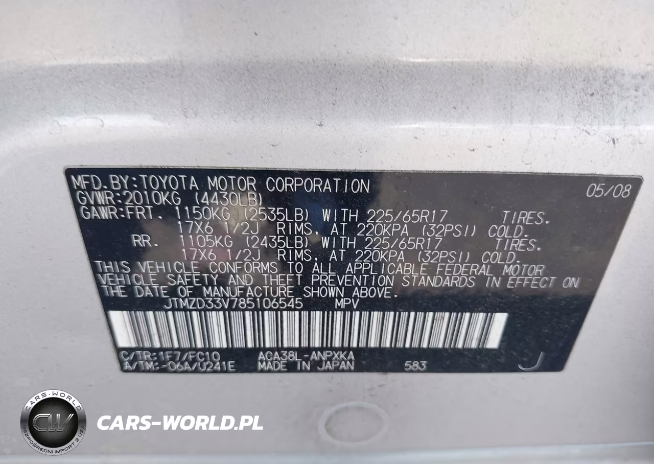 2008 Toyota Rav4 VIN:JTMZD33V785106545 - 9