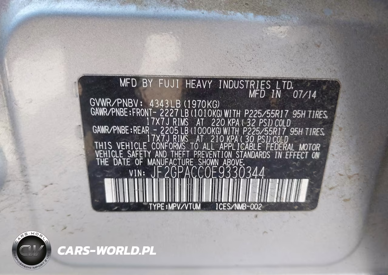 2014 Subaru Xv Crosstrek 2.0I Premium VIN:JF2GPACC0E9330344 - 9
