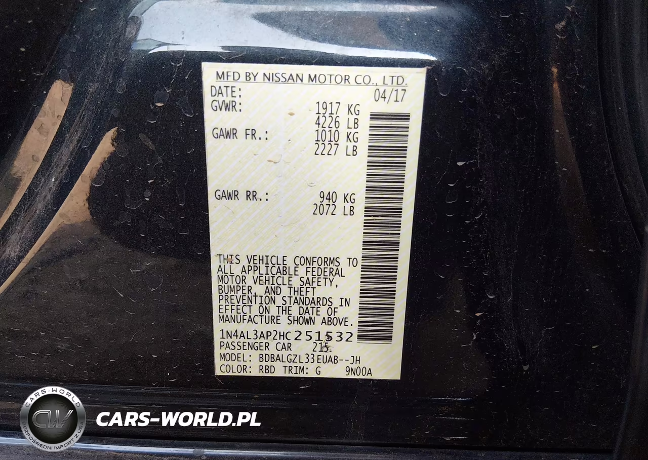 2017 Nissan Altima 2.5 S VIN:1N4AL3AP2HC251532 - 9