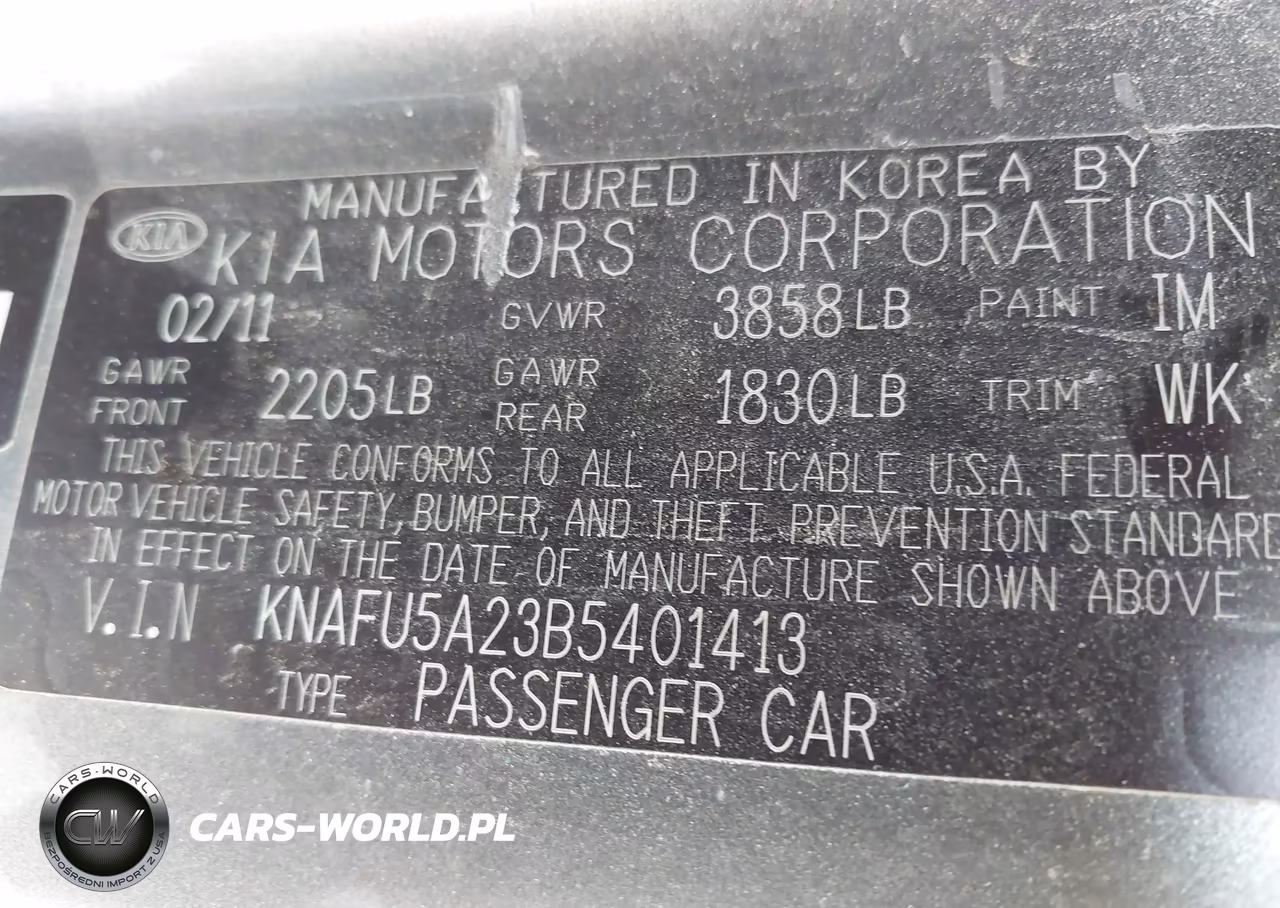 2011 Kia Forte Ex VIN:KNAFU5A23B5401413 - 9