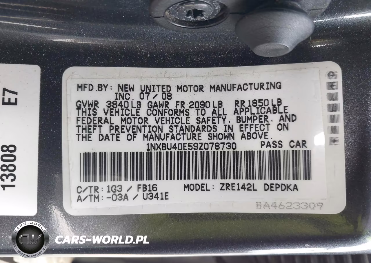 2009 Toyota Corolla Le VIN:1NXBU40E59Z078730 - 9