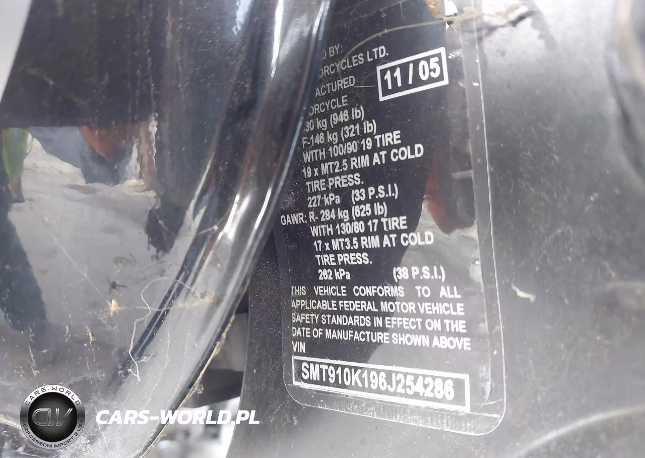 2006 Triumph Motorcycle T100 Bonneville VIN:SMT910K196J254286 - 10