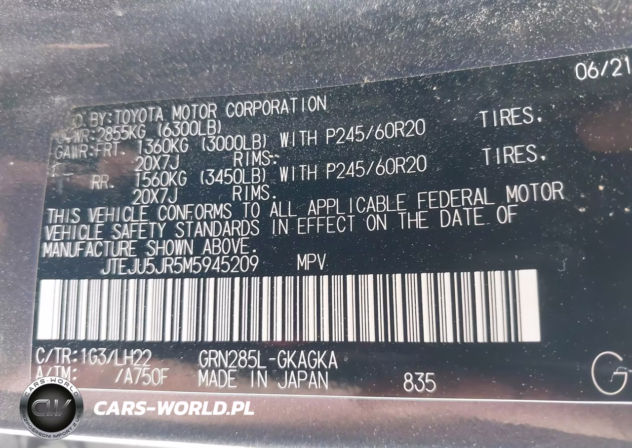 2021 Toyota 4Runner Nightshade Special Edition VIN:JTEJU5JR5M5945209 - 9