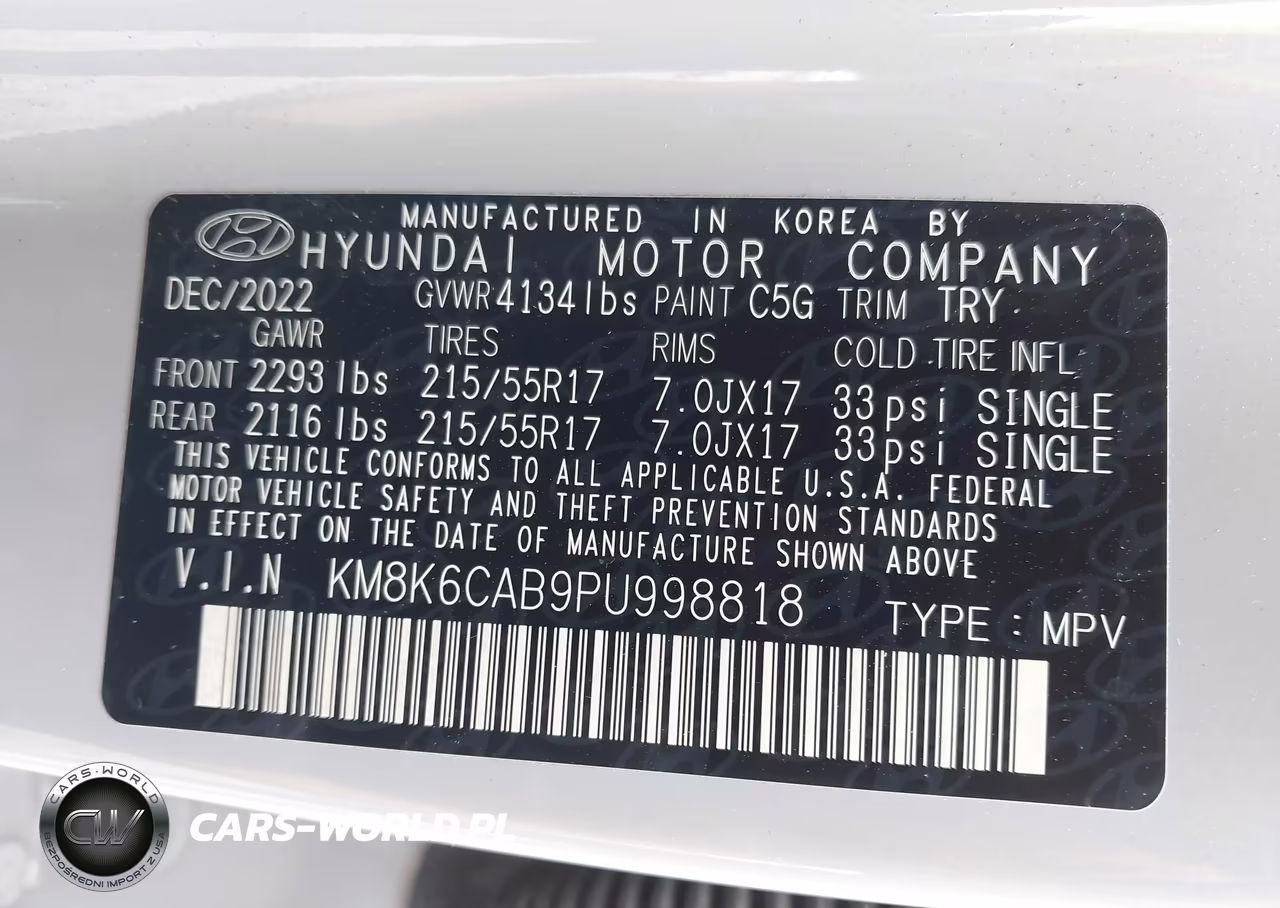 2023 Hyundai Kona Sel VIN:KM8K6CAB9PU998818 - 9