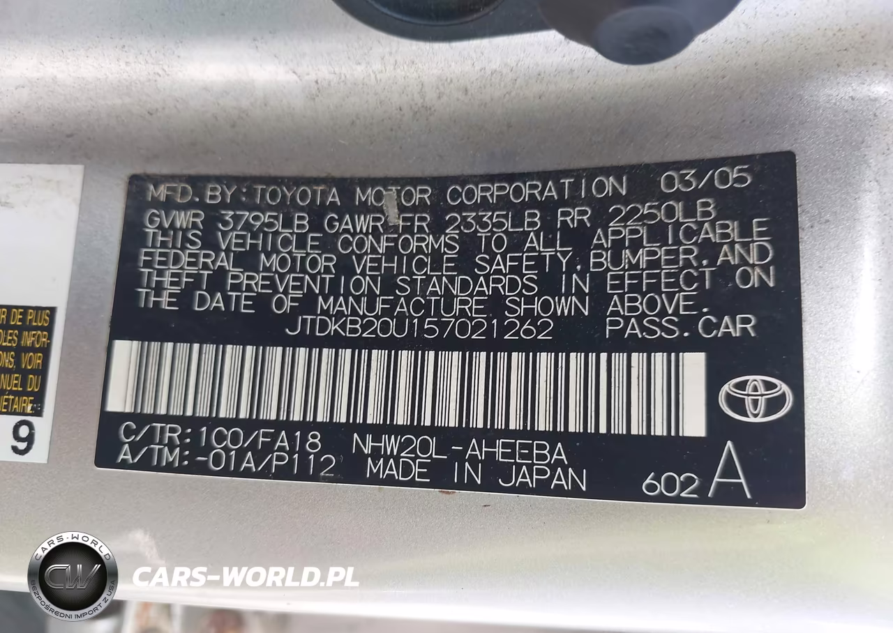 2005 Toyota Prius VIN:JTDKB20U157021262 - 9