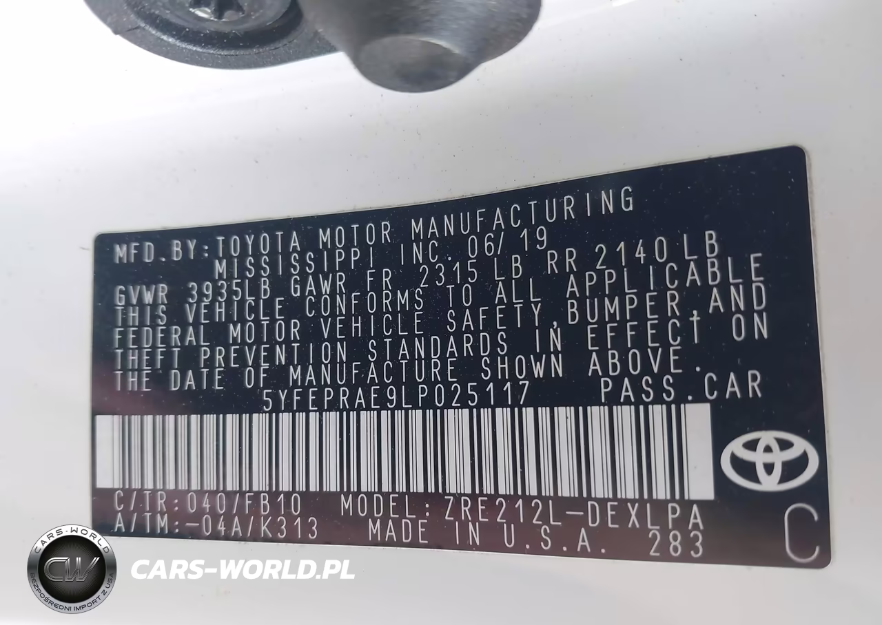 2020 Toyota Corolla Le VIN:5YFEPRAE9LP025117 - 9