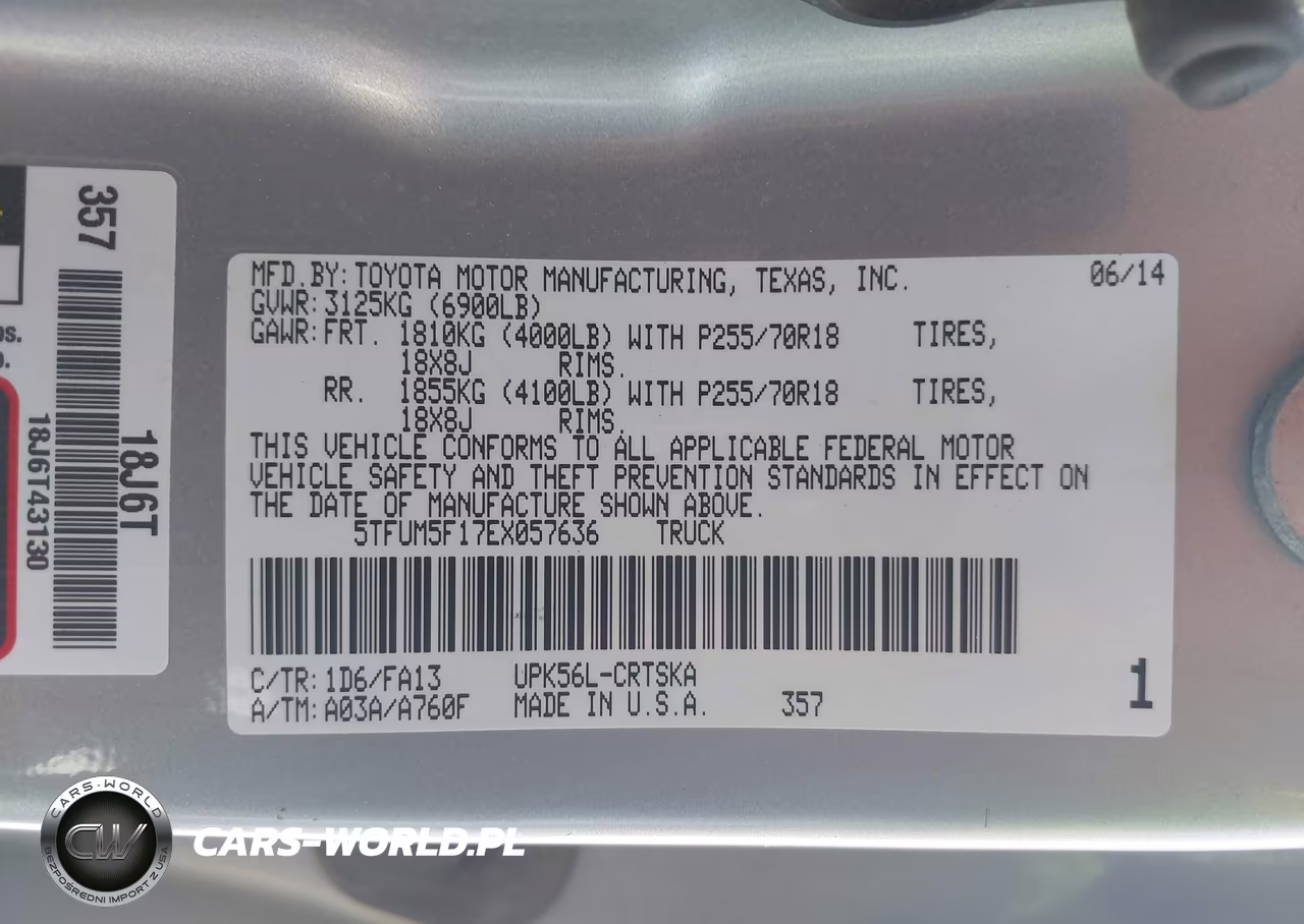 2014 Toyota Tundra Sr 4.6L V8 VIN:5TFUM5F17EX057636 - 9