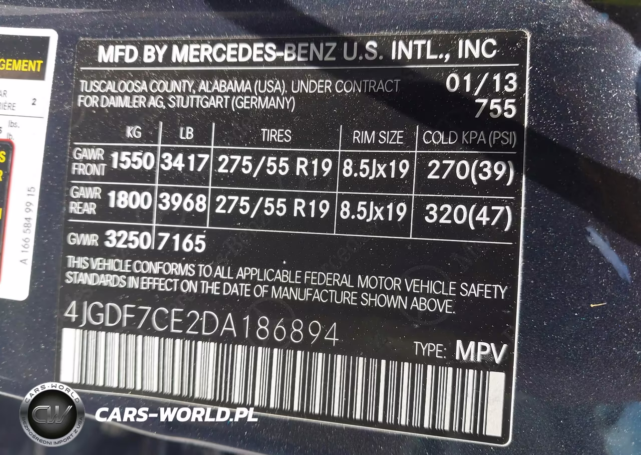 2013 Mercedes-Benz Gl 450 4Matic VIN:4JGDF7CE2DA186894 - 9