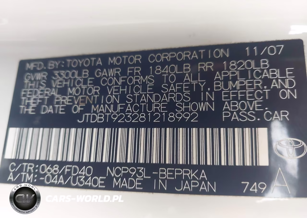2008 Toyota Yaris VIN:JTDBT923281218992 - 9