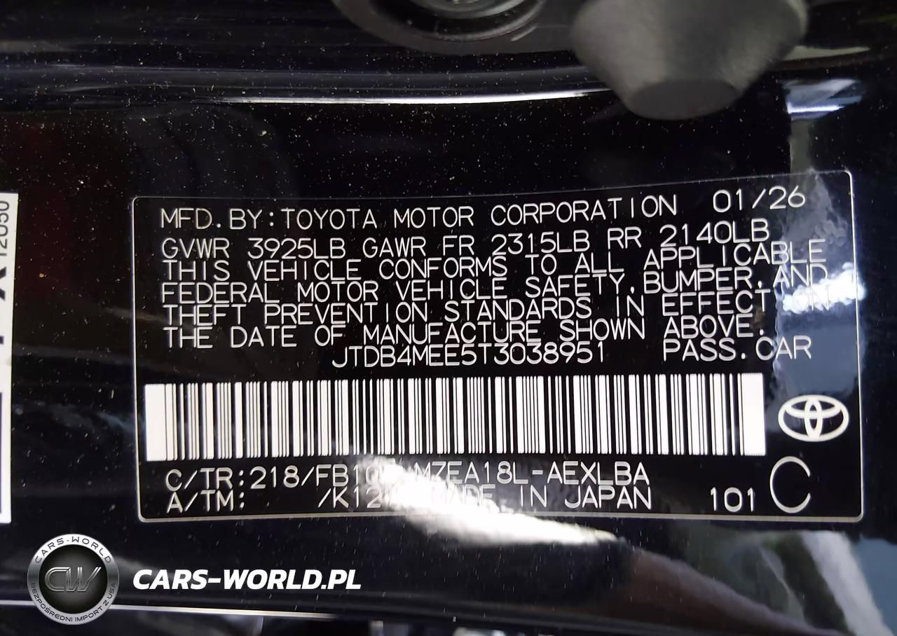 2026 Toyota Corolla Le VIN:JTDB4MEE5T3038951 - 9