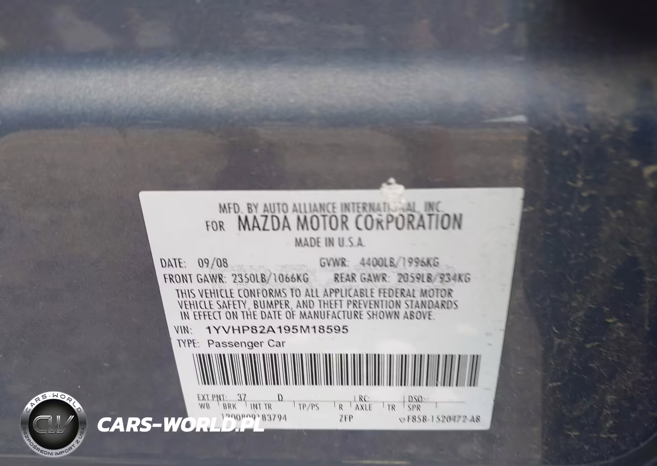 2009 Mazda Mazda6 I Touring VIN:1YVHP82A195M18595 - 9