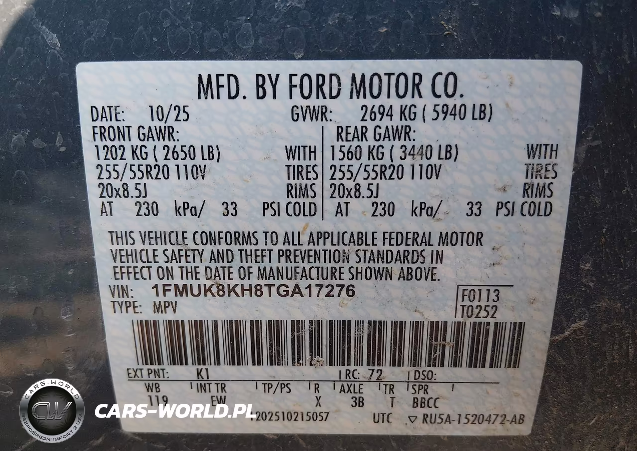 2026 Ford Explorer St-Line VIN:1FMUK8KH8TGA17276 - 9