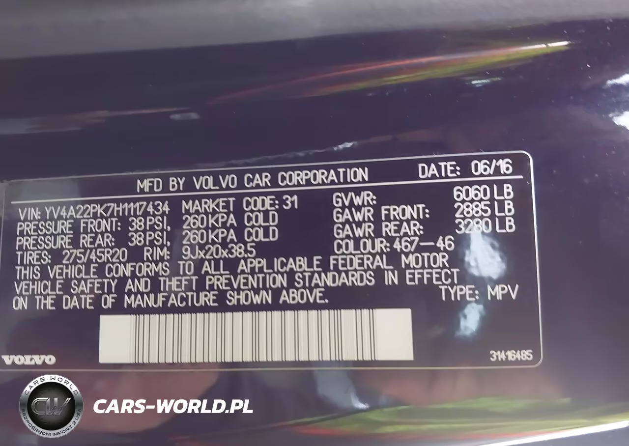 2017 Volvo Xc90 T6 Momentum VIN:YV4A22PK7H1117434 - 9