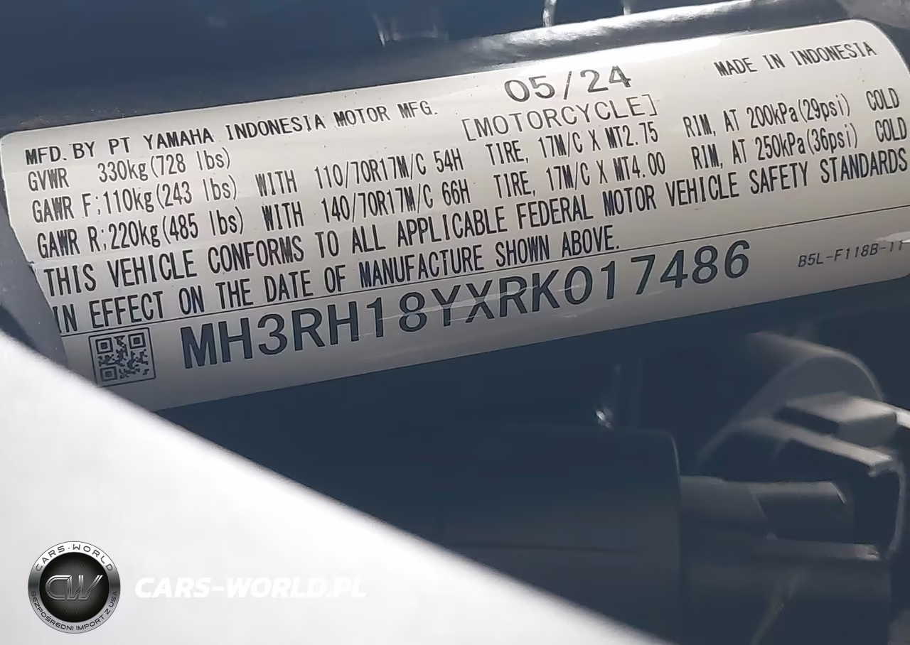 2024 Yamaha Yzfr3 A VIN:MH3RH18YXRK017486 - 10