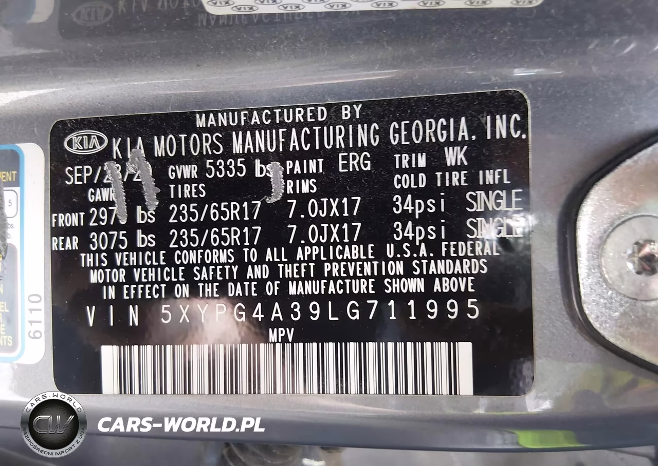 2020 Kia Sorento 2.4L L VIN:5XYPG4A39LG711995 - 9