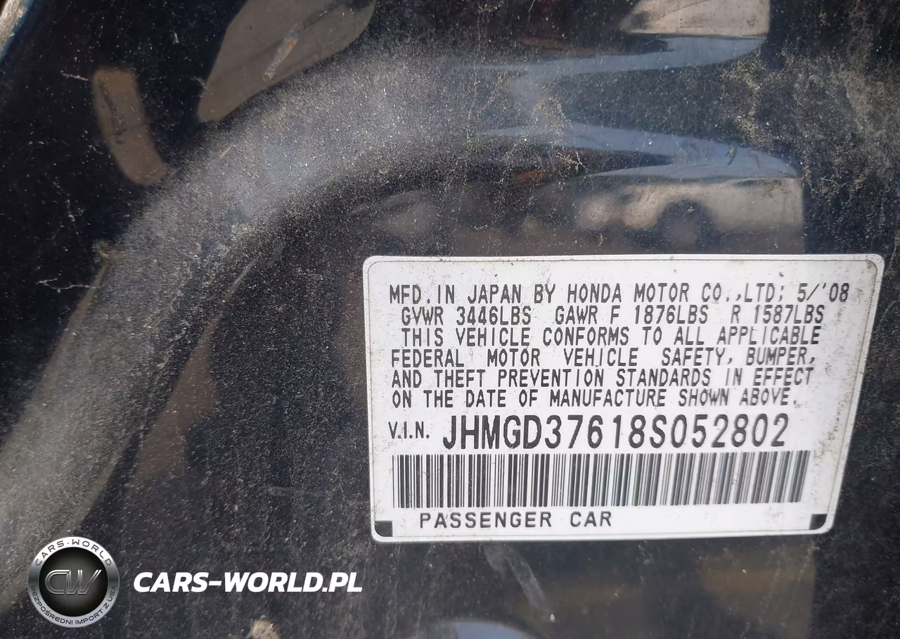 2008 Honda Fit Sport VIN:JHMGD37618S052802 - 9