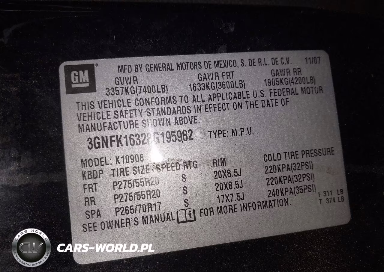 2008 Chevrolet Suburban 1500 Ltz VIN:3GNFK16328G195982 - 9