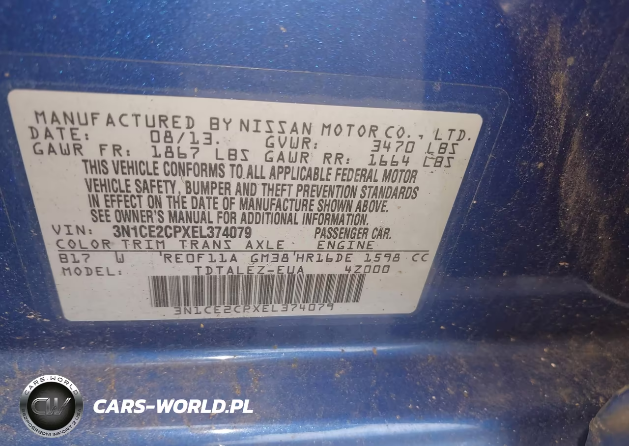 2014 Nissan Versa Note Sv VIN:3N1CE2CPXEL374079 - 9