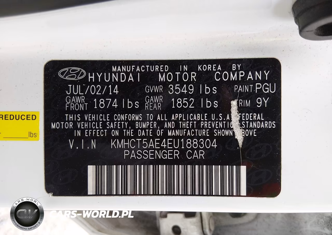 2014 Hyundai Accent Gs VIN:KMHCT5AE4EU188304 - 9