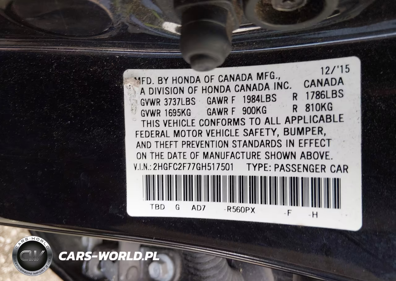 2016 Honda Civic Ex VIN:2HGFC2F77GH517501 - 9