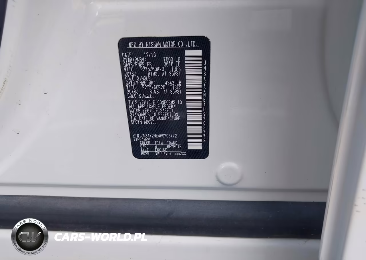 2017 Nissan Armada Platinum VIN:JN8AY2NE4H9703772 - 9