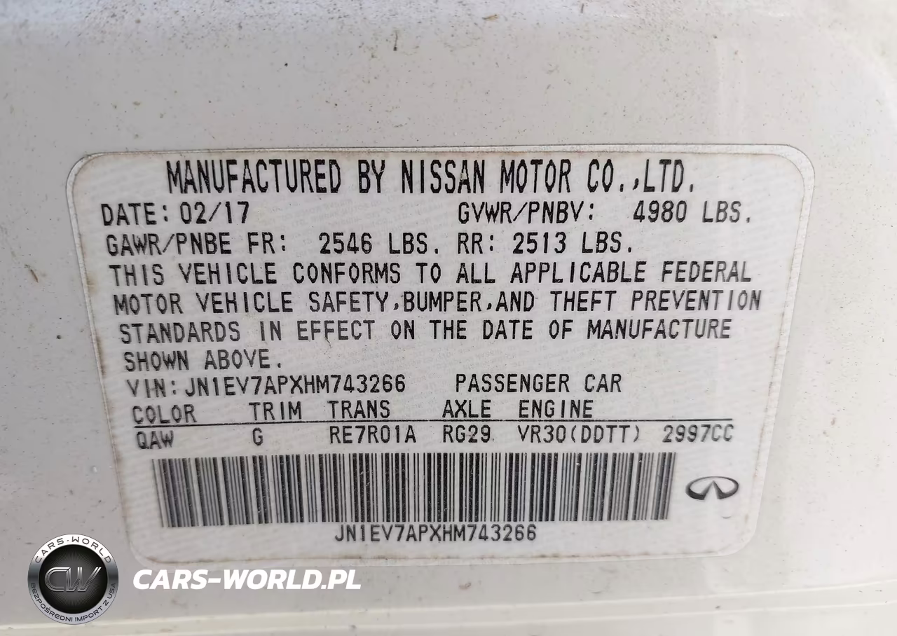 2017 Infiniti Q50 3.0T Premium VIN:JN1EV7APXHM743266 - 9