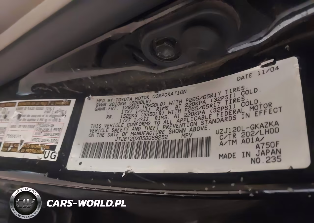 2005 Lexus Gx 470 VIN:JTJBT20X050069252 - 9