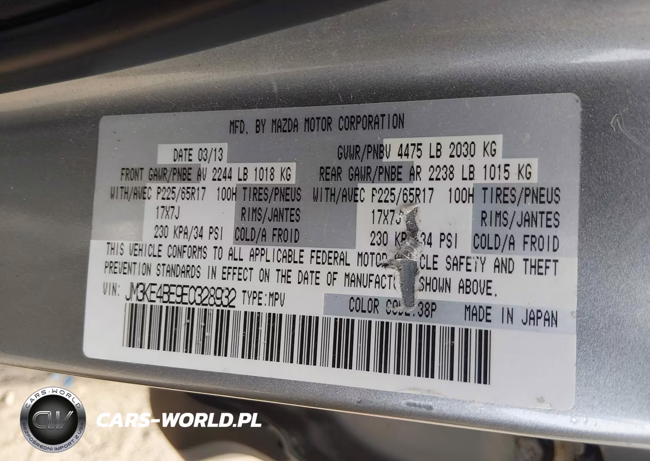 2014 Mazda Cx-5 Sport VIN:JM3KE4BE9E0328932 - 9