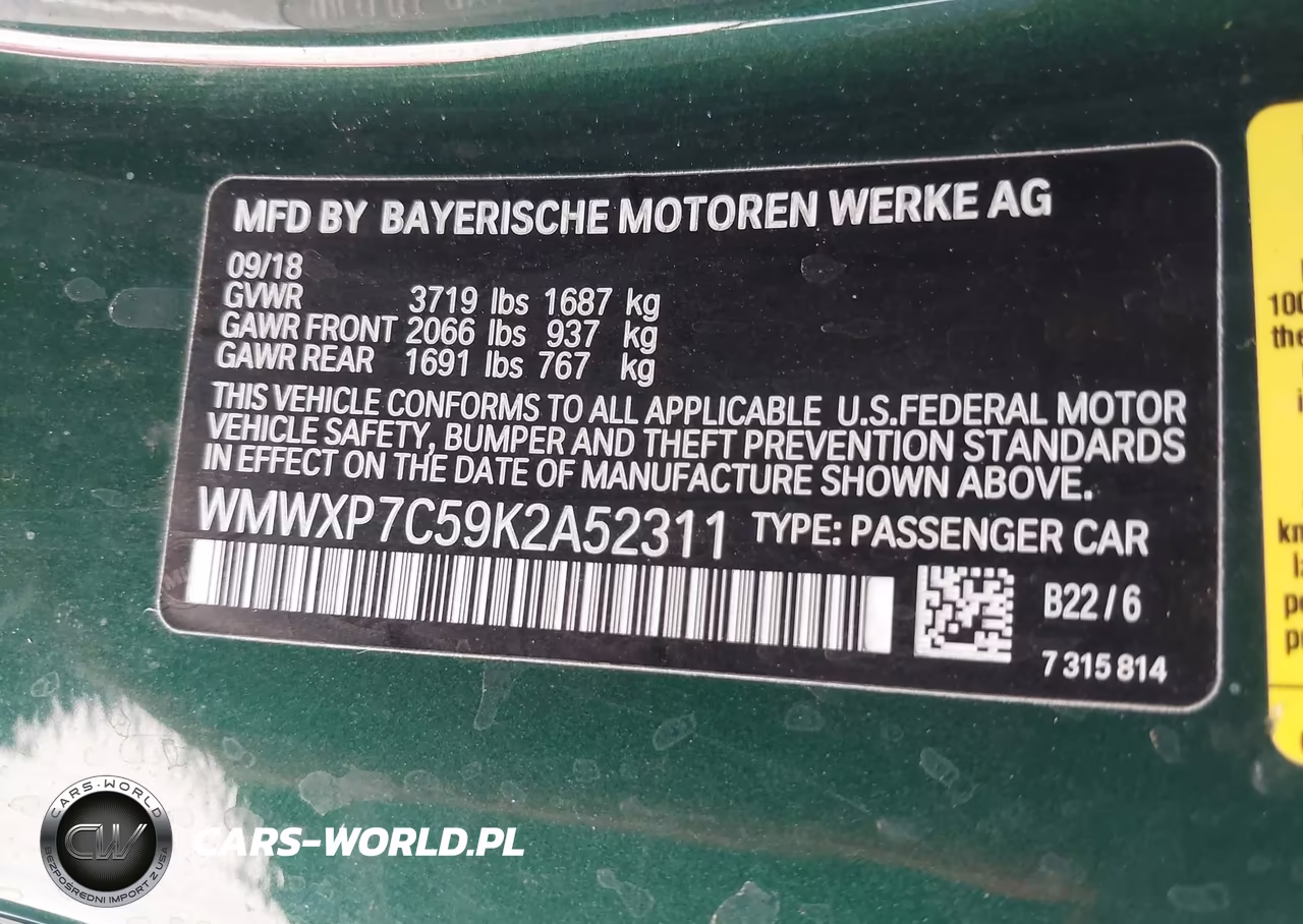 2019 Mini Hardtop Cooper S VIN:WMWXP7C59K2A52311 - 9
