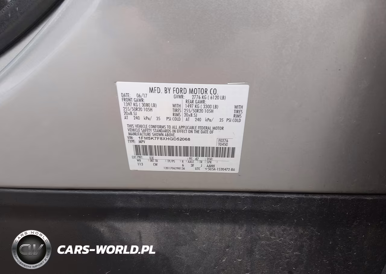2017 Ford Explorer Limited VIN:1FM5K7F8XHGD52068 - 9