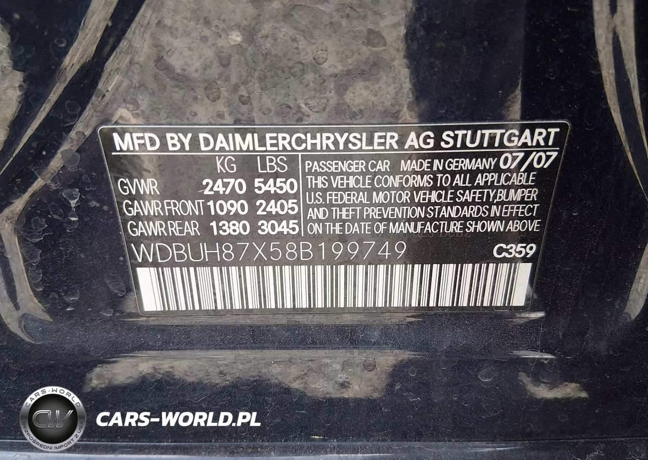2008 Mercedes-Benz E 350 4Matic VIN:WDBUH87X58B199749 - 9