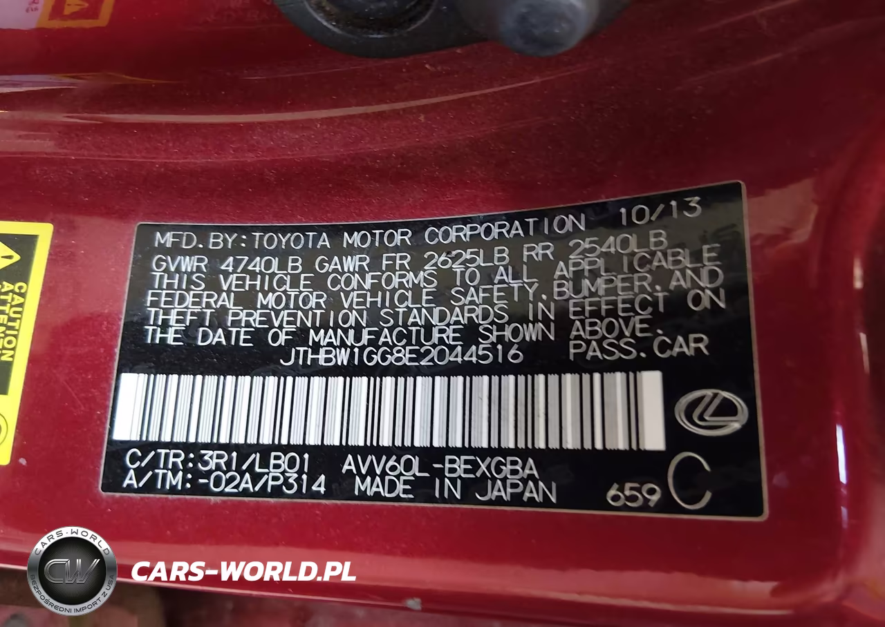 2014 Lexus Es 300H VIN:JTHBW1GG8E2044516 - 9