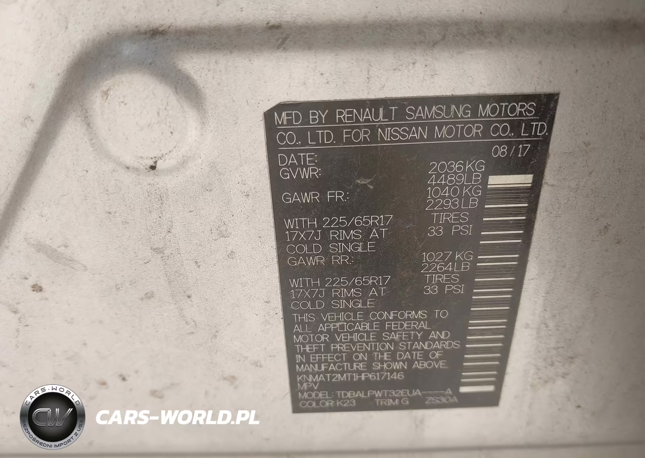 2017 Nissan Rogue S VIN:KNMAT2MT1HP617146 - 9