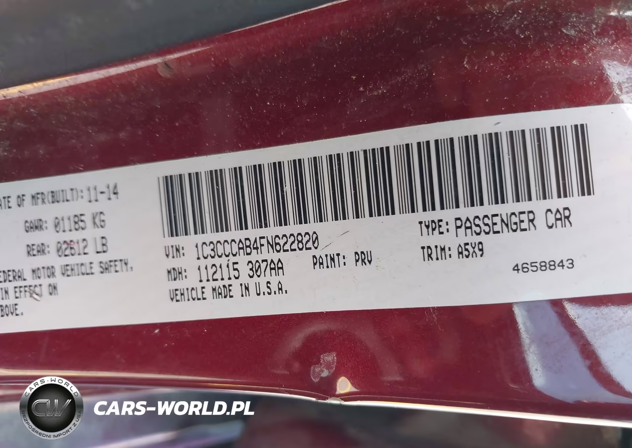 2015 CHRYSLER 200 LIMITED VIN:1C3CCCAB4FN622820 - 9