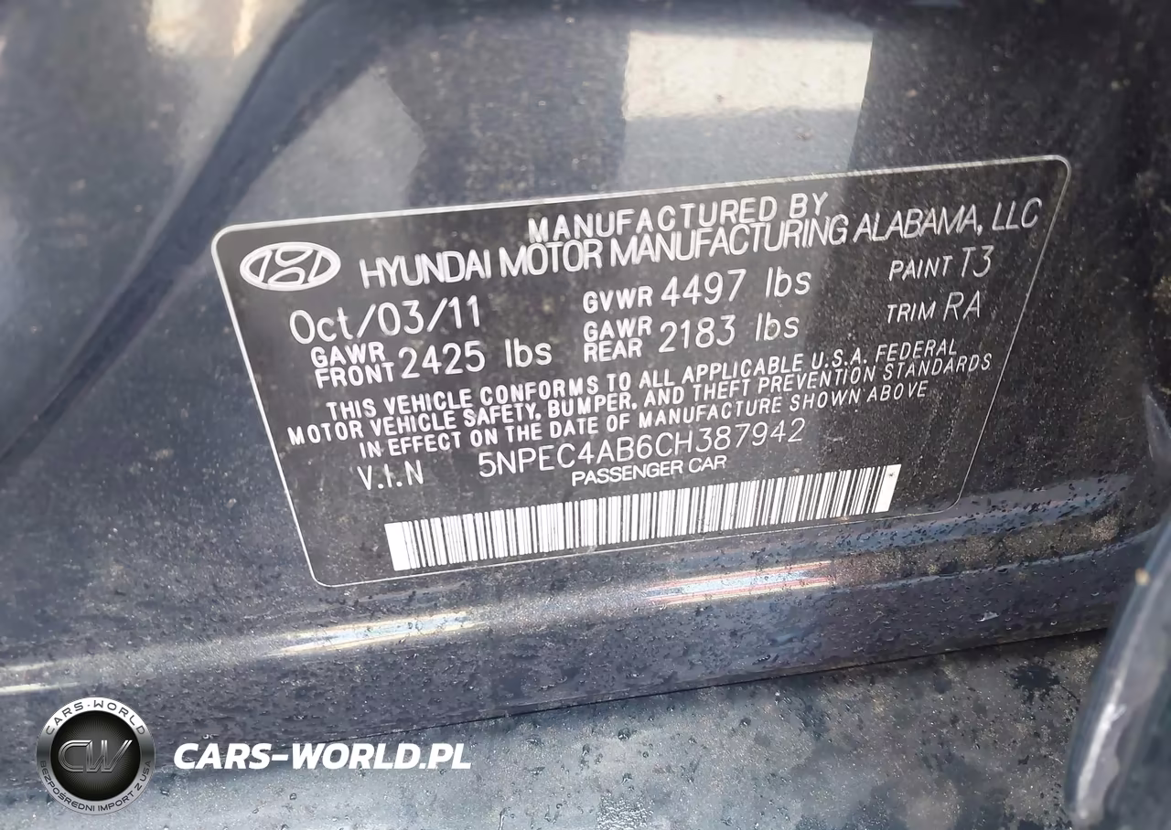 2012 Hyundai Sonata Limited 2.0T VIN:5NPEC4AB6CH387942 - 9