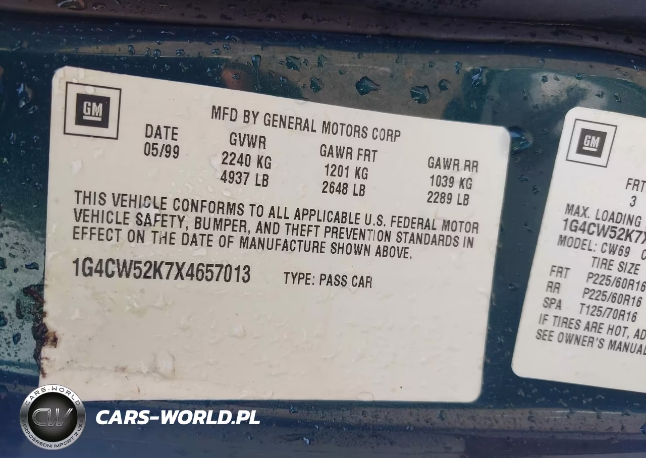 1999 Buick Park Avenue VIN:1G4CW52K7X4657013 - 9