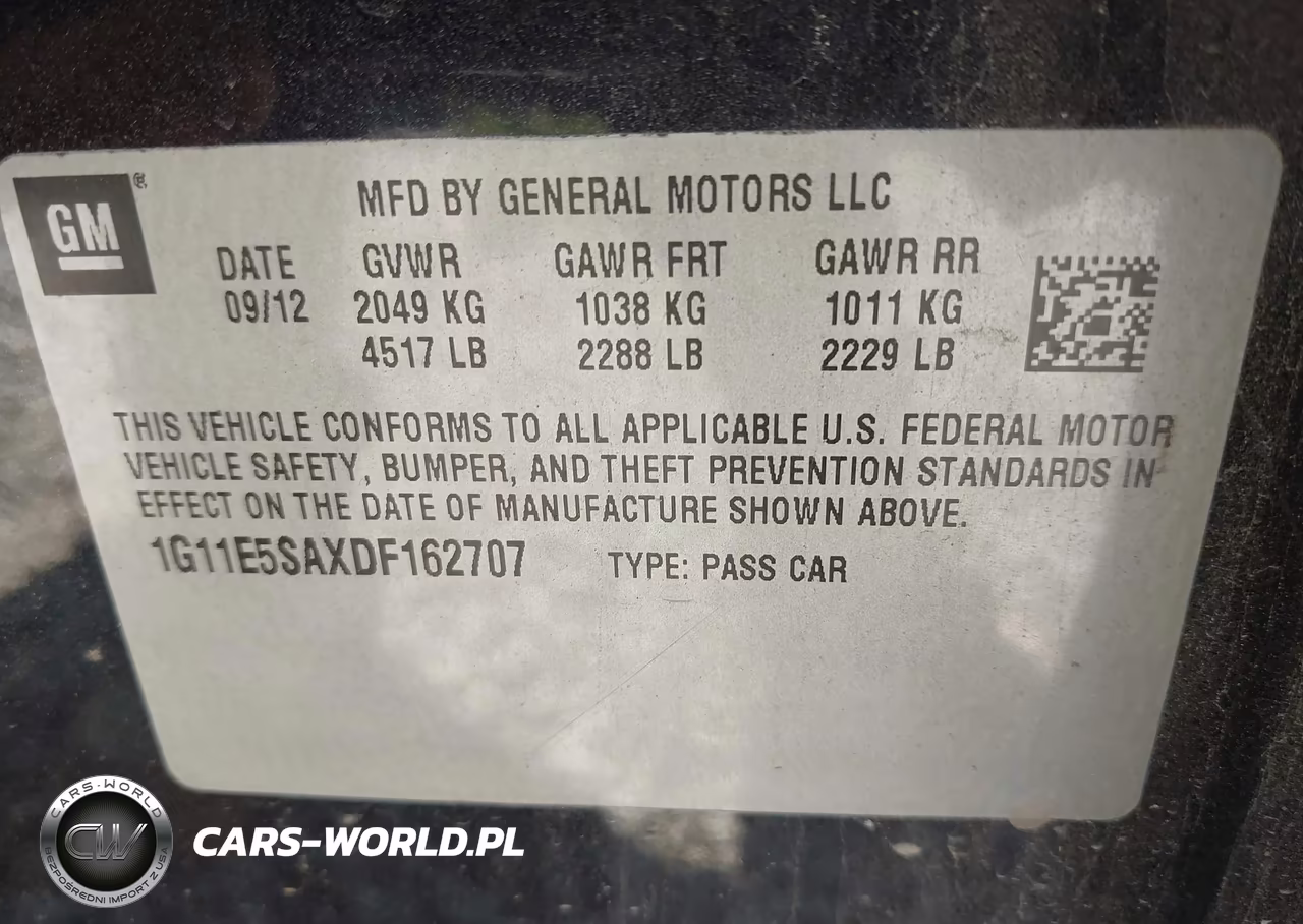 2013 Chevrolet Malibu 2Lt VIN:1G11E5SAXDF162707 - 9