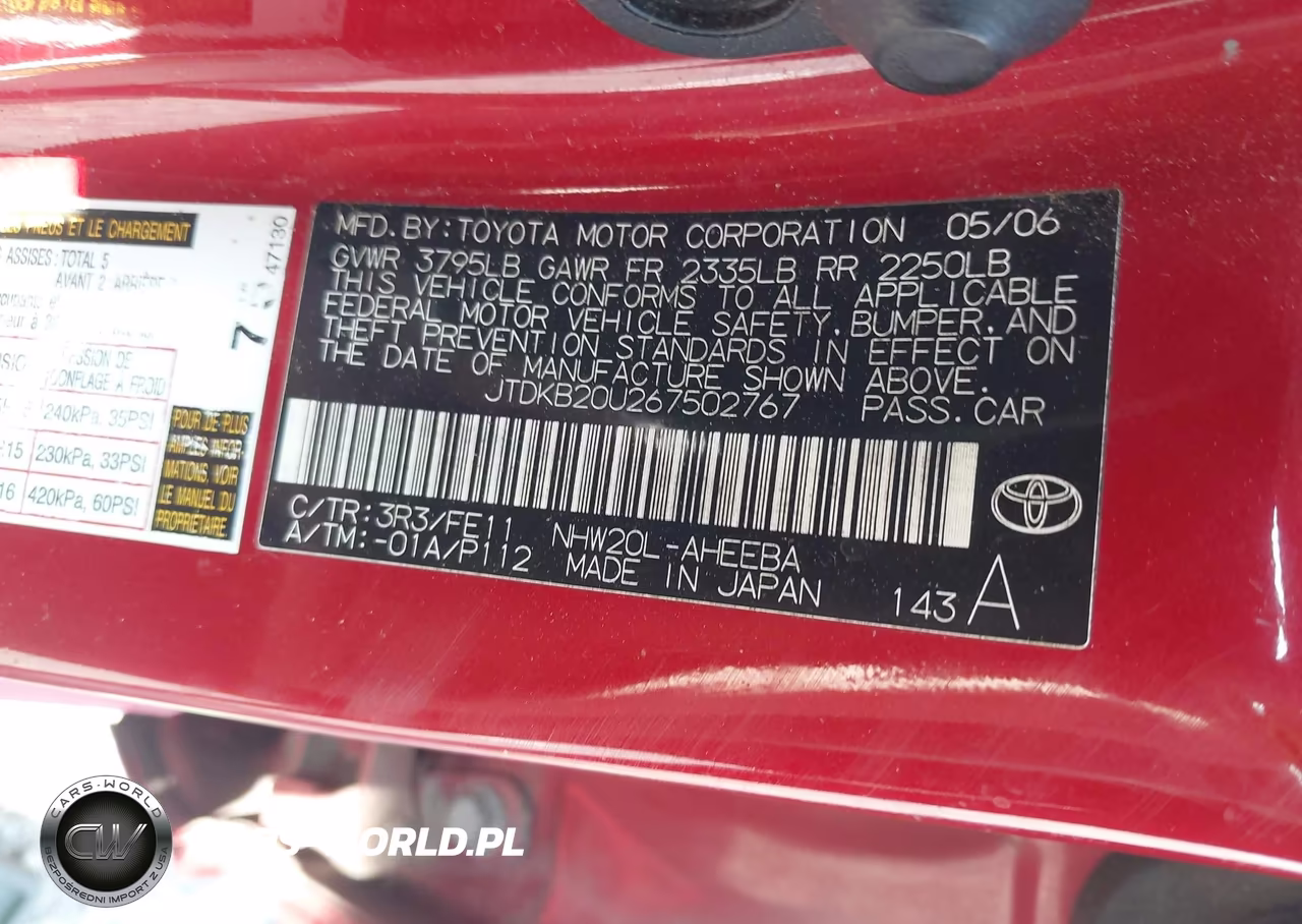 2006 Toyota Prius VIN:JTDKB20U267502767 - 8