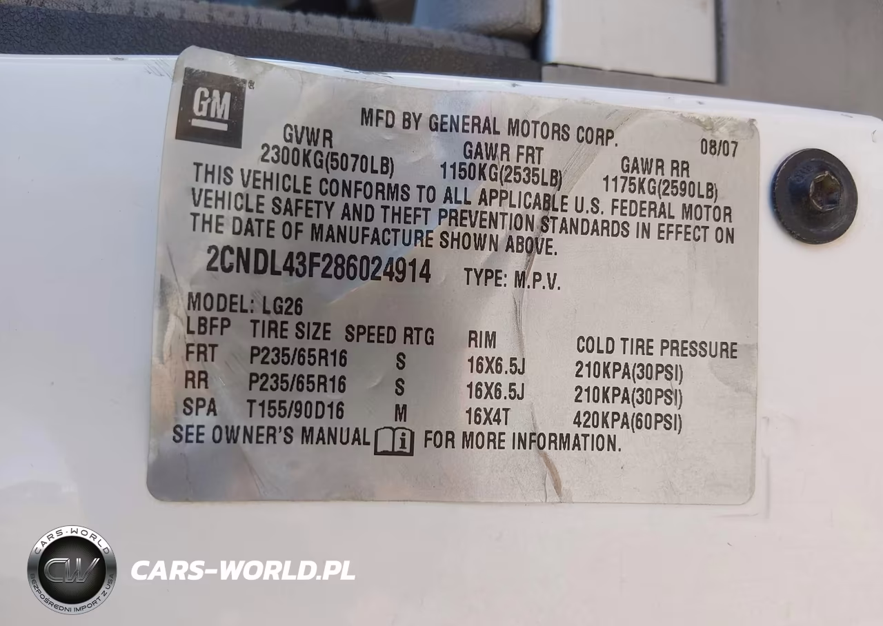 2008 Chevrolet Equinox Lt VIN:2CNDL43F286024914 - 9