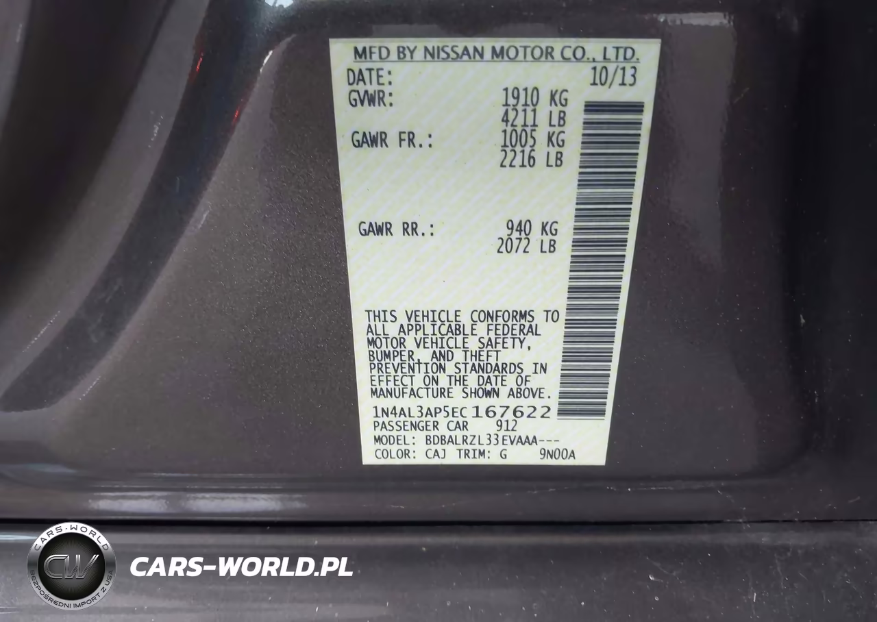 2014 Nissan Altima 2.5 S VIN:1N4AL3AP5EC167622 - 9
