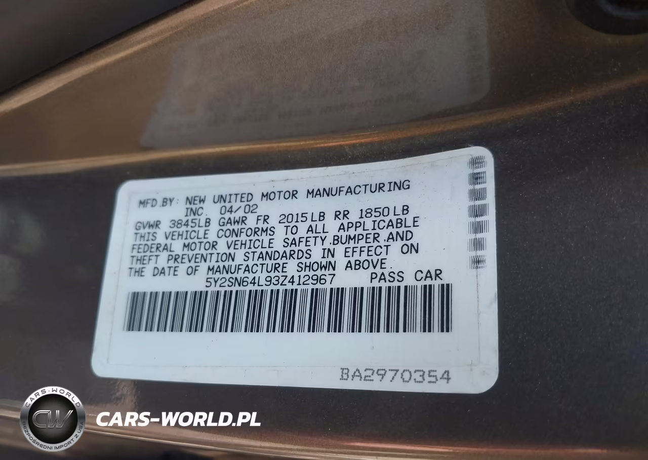 2003 Pontiac Vibe Gt VIN:5Y2SN64L93Z412967 - 9