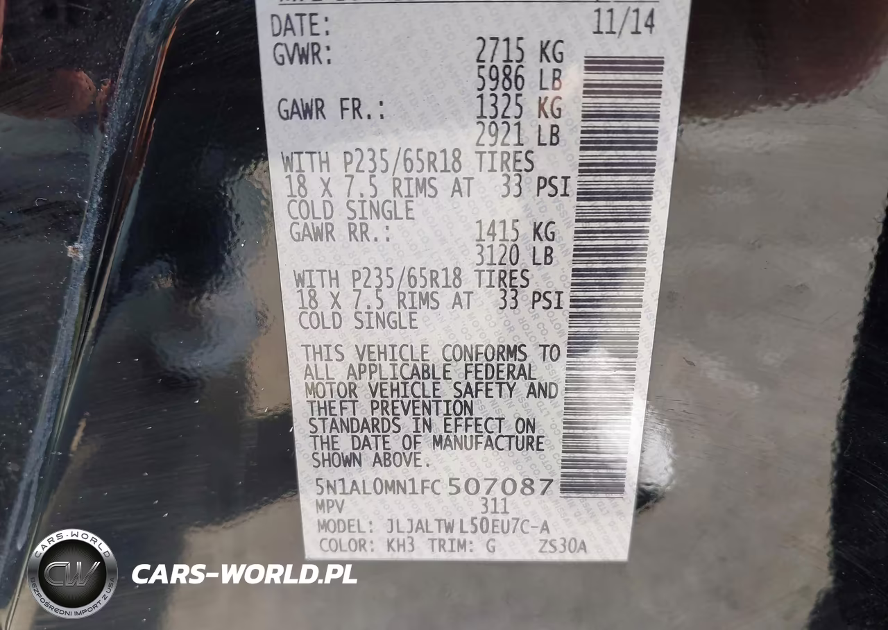 2015 Infiniti Qx60 VIN:5N1AL0MN1FC507087 - 9