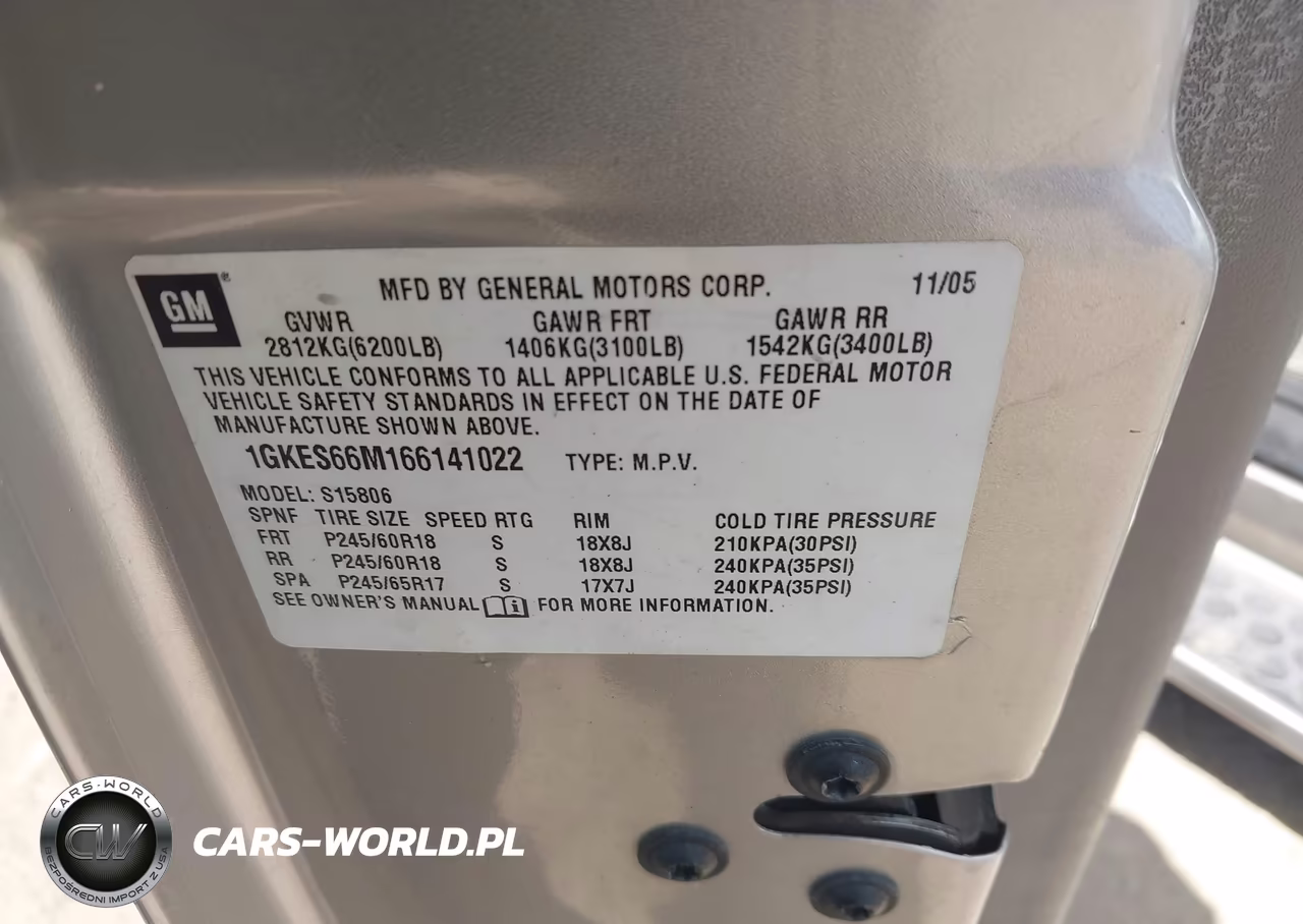 2006 GMC Envoy Xl Denali VIN:1GKES66M166141022 - 9