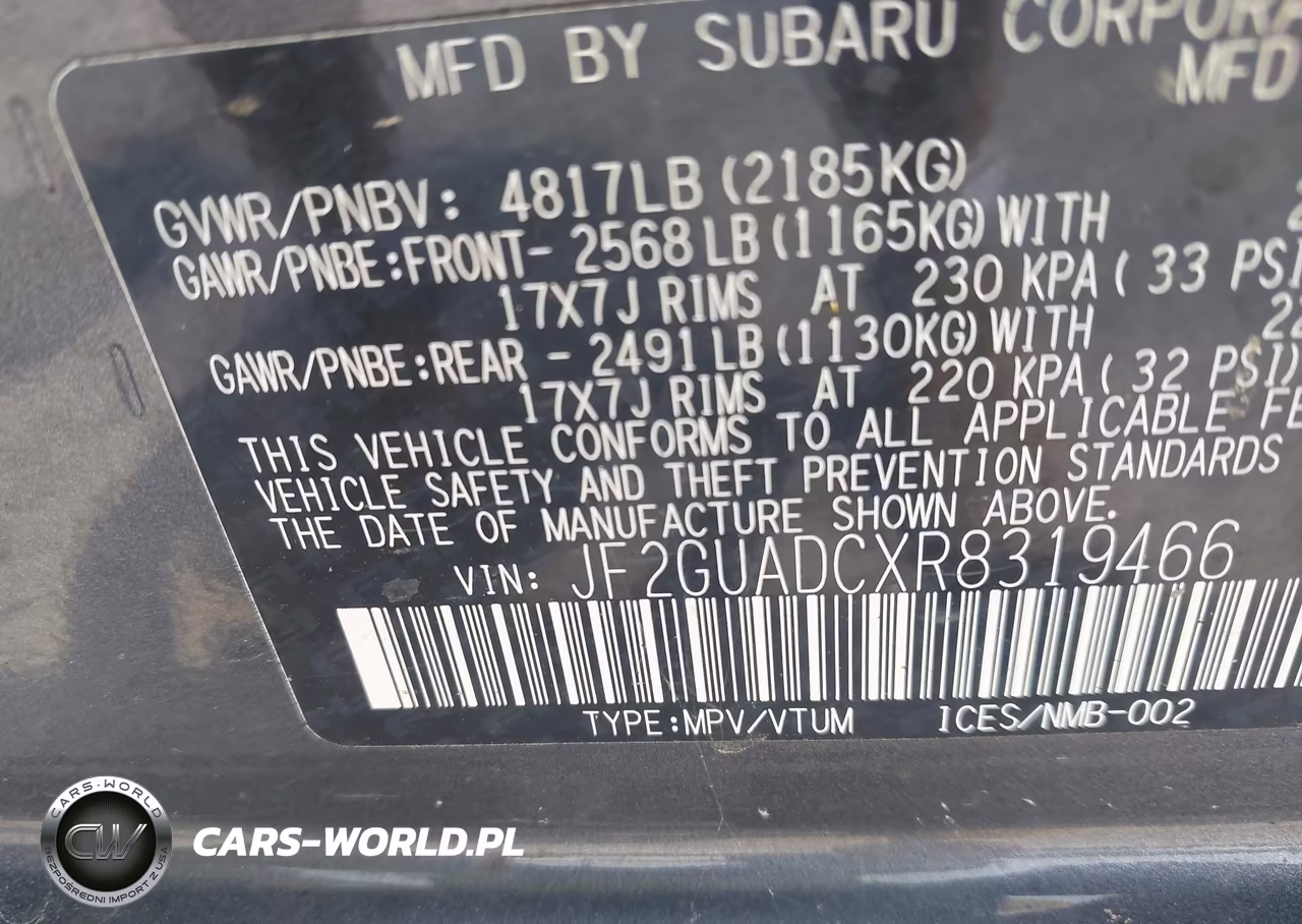 2024 Subaru Crosstrek Premium VIN:JF2GUADCXR8319466 - 9