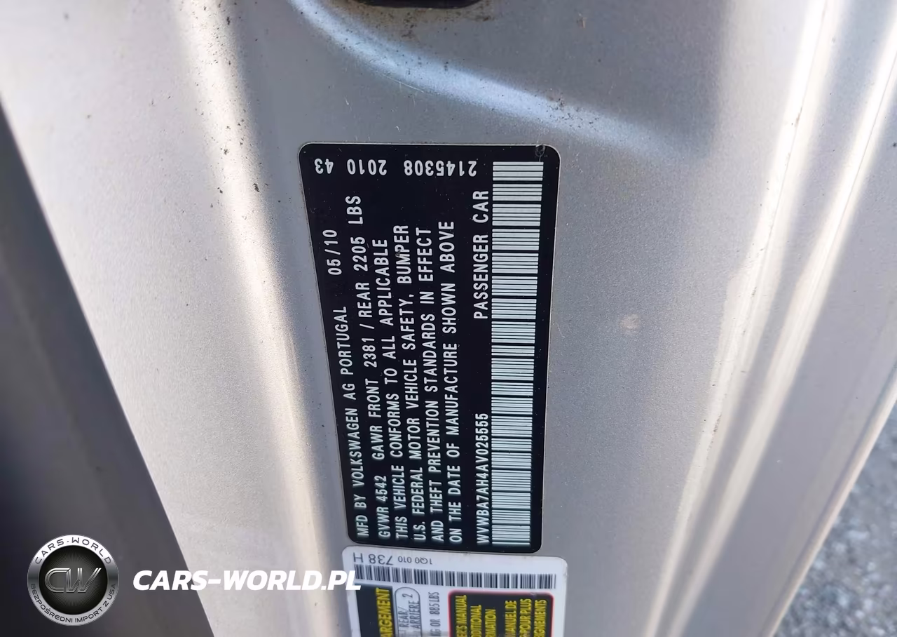 2010 Volkswagen Eos Komfort VIN:WVWBA7AH4AV025555 - 9