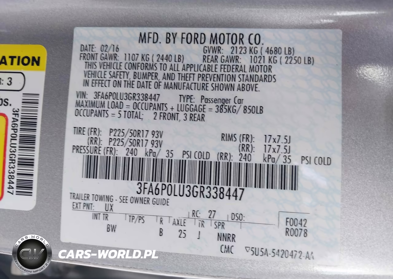 2016 Ford Fusion Hybrid Se VIN:3FA6P0LU3GR338447 - 9