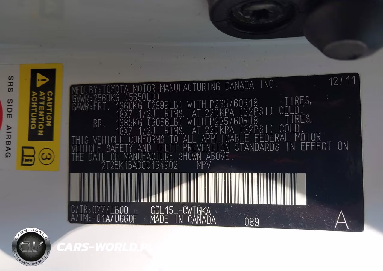 2012 Lexus Rx 350 VIN:2T2BK1BA0CC134902 - 9