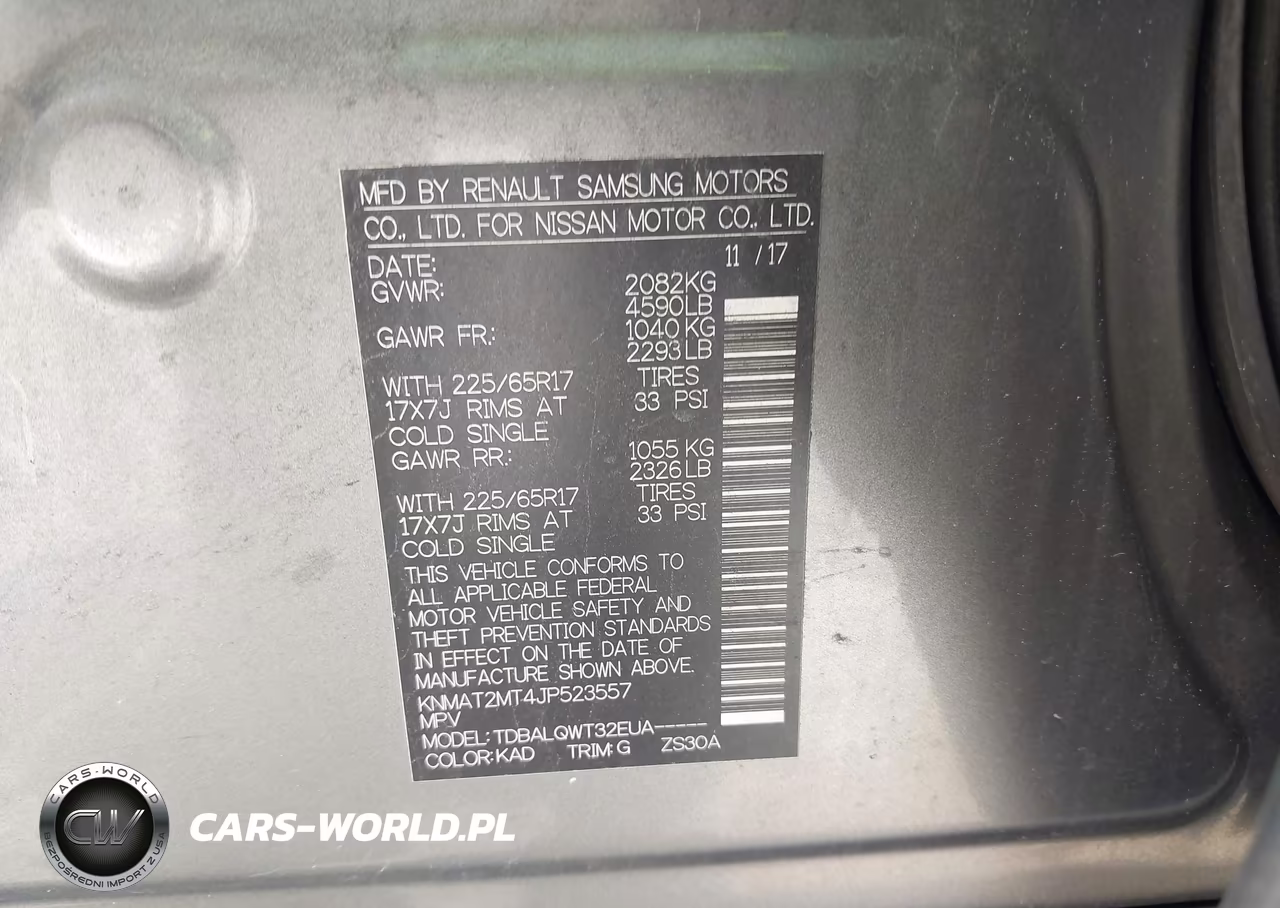 2018 Nissan Rogue Sv VIN:KNMAT2MT4JP523557 - 9